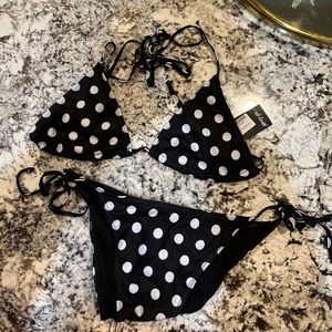 Black and White Polka Dot Nasty Gal Bikini